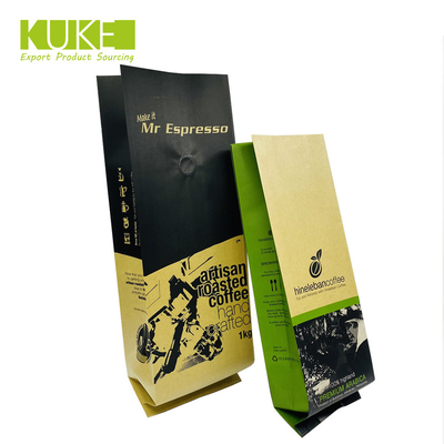 Moisture-proof Eco-Friendly Bolsa Packaging 250g 500g Side Gusset Coffee Valve Pockets Coffee Beans Pouch