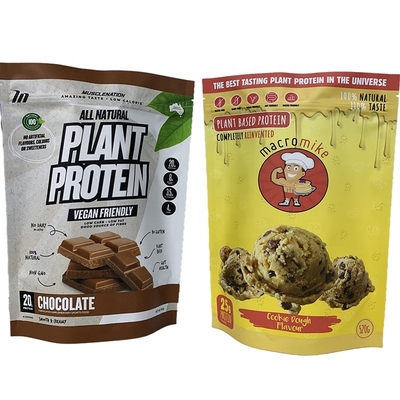 Small Barrier Stand Up Pouches With Zipper For Food Packaging Customized Printed Stand Up Plastic Bags