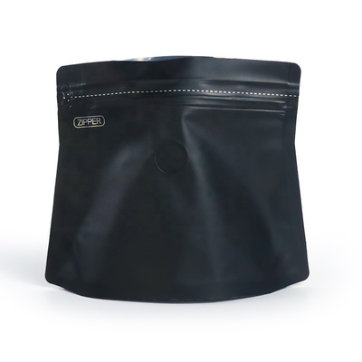 Custom Printed Plastic Packaging Aluminum Foil Coffee Bags Valve Zipper Holder Moisture Proof Pouch