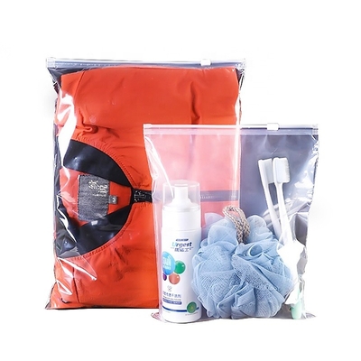 Recyclable Clean Custom Logo Plastic Packaging Bag Clear Zipper Garment T-shirt Underwear Garment Bag Poly