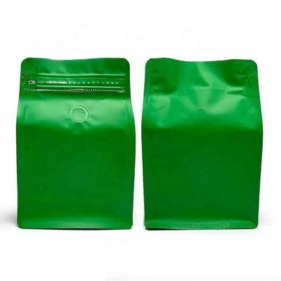 Moisture Proof Coffee Bags With Valve Wholesale Hot Sale Classic Flat Bottom Coffee Bag With Zipper Valve Foils Food Grade Coffee Bags