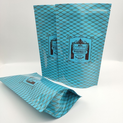Disposable Digital Printing Resealable Zipper Food Packaging Bags Stand Up Pouch Custom Blue Spirulina Powder Packaging Plastic Bag