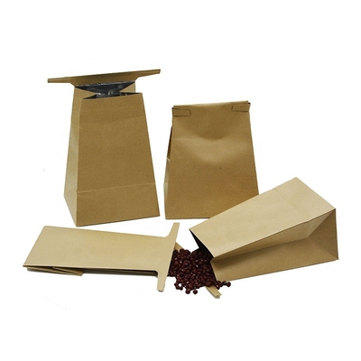 Wholesale Small Recyclable Kraft Paper Tin Tie Paper Coffee Food Bag, Paper Coffee Bag With Tin Tie