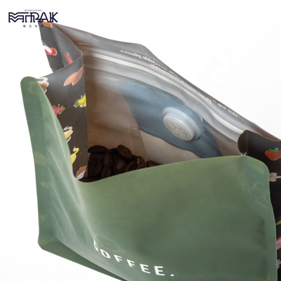 Free Sample Recyclable Moisture Proof Zipper Custom Printed Flat Bottom Recycled Coffee Bags With Card Insert