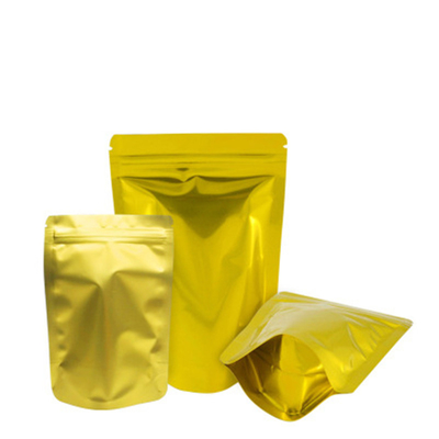 BIODEGRADABLE Gold Mylar Foil Zip Lock Holder Up Bag Zipper Handle Seal Doypack Resealable Ground Coffee Bean Sundries Storage