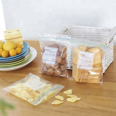 Recyclable Transparent Custom Printed Single Zipper Bag Plastic Self Lock Bag