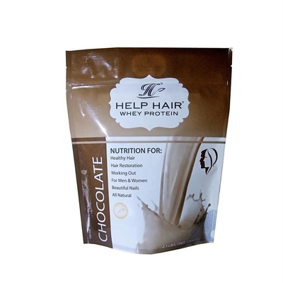 2.1LBS Barrier Flexible Luminous Digital Printing Packaging China Supplier Hair Protein Foil Zipper Resealable Bag Stand Up Barrier Pouches