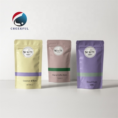 Moisture Proof Digital Printing Small Order 250g 500g Coffee Tea Packaging Bags Stand Up Plastic Zipper Mylar Pouch