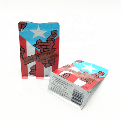 Wholesale Valve Coffee Bean Bag Printing Custom Flat Bottom Moisture Proof Coffee Bags With Pocket Zipper Packaging Bag 250g
